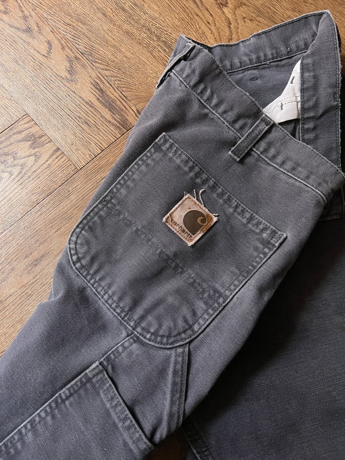 [36]칼하트 USA 페트롤 블루 싱글니 카펜터 워크 팬츠 상품이미지4