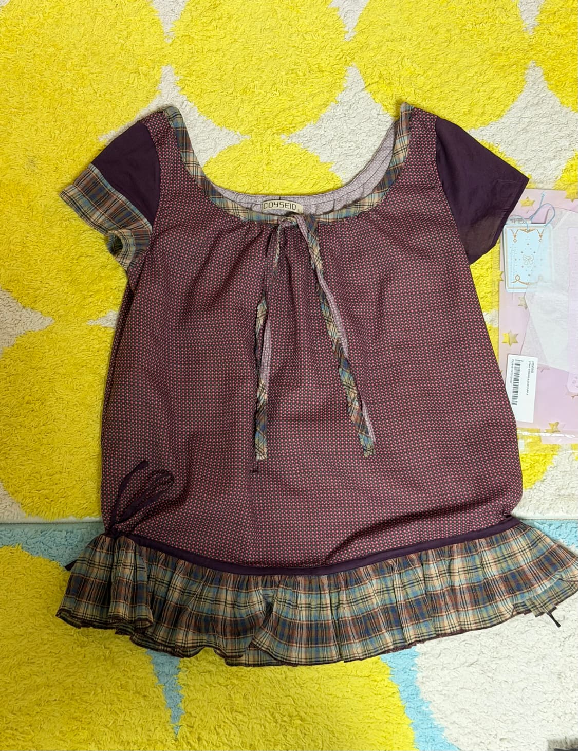 코이세이오 STRAP SHIRRING BLOUSE PURPLE 상품이미지10
