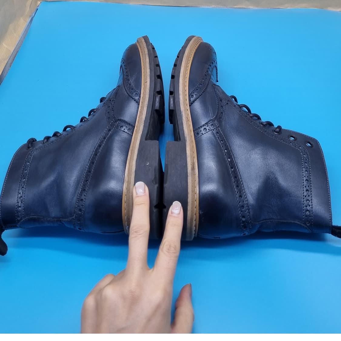 장까를로모렐리 가죽부츠 실사이즈255 상품이미지5