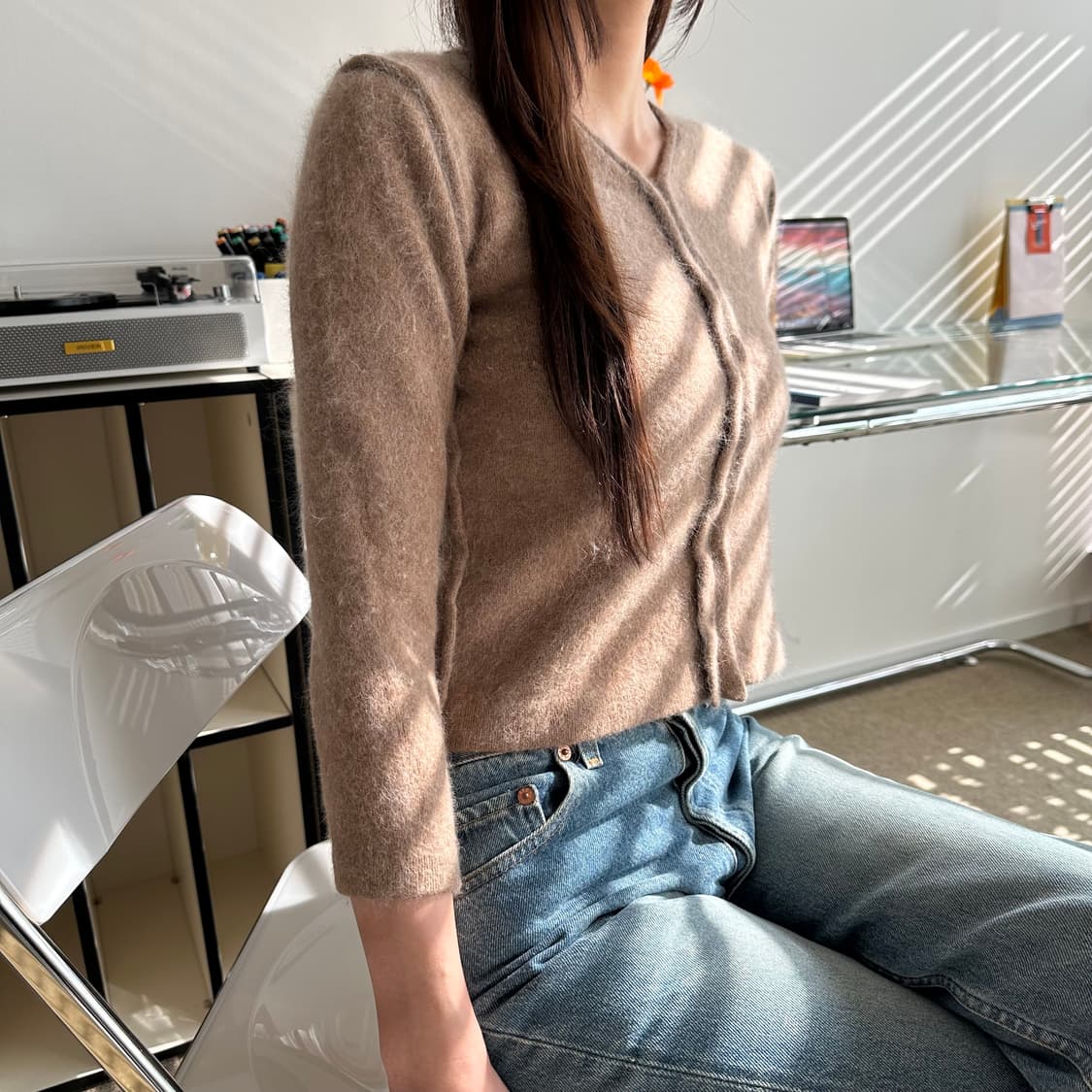 이세이미야케 issey miyake 앙고라 혼방 니트 상품이미지1