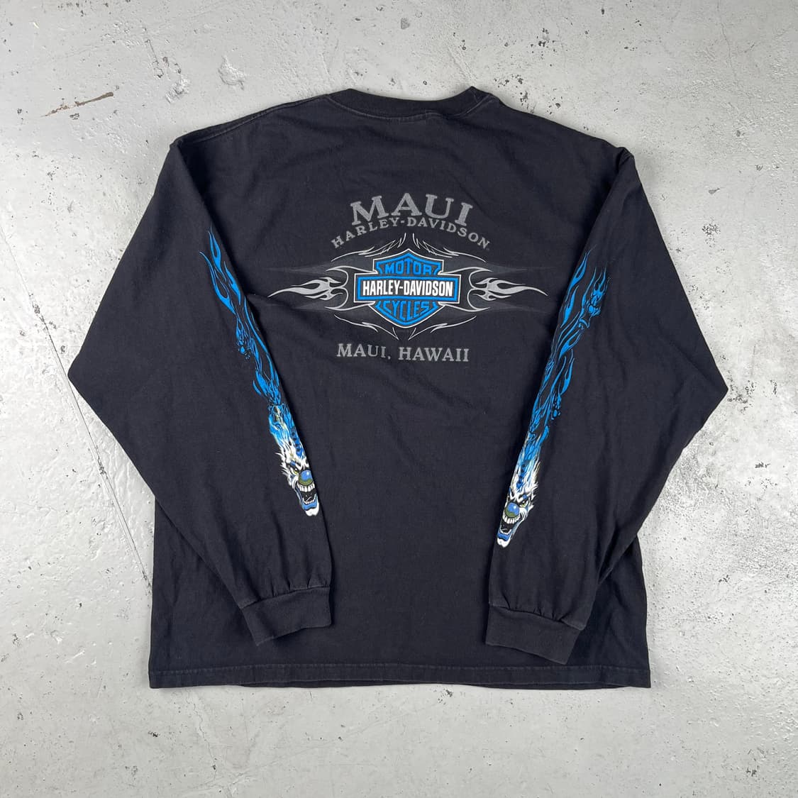 빈티지 할리데이비슨 클로운 플레임 롱슬리브 상품이미지3