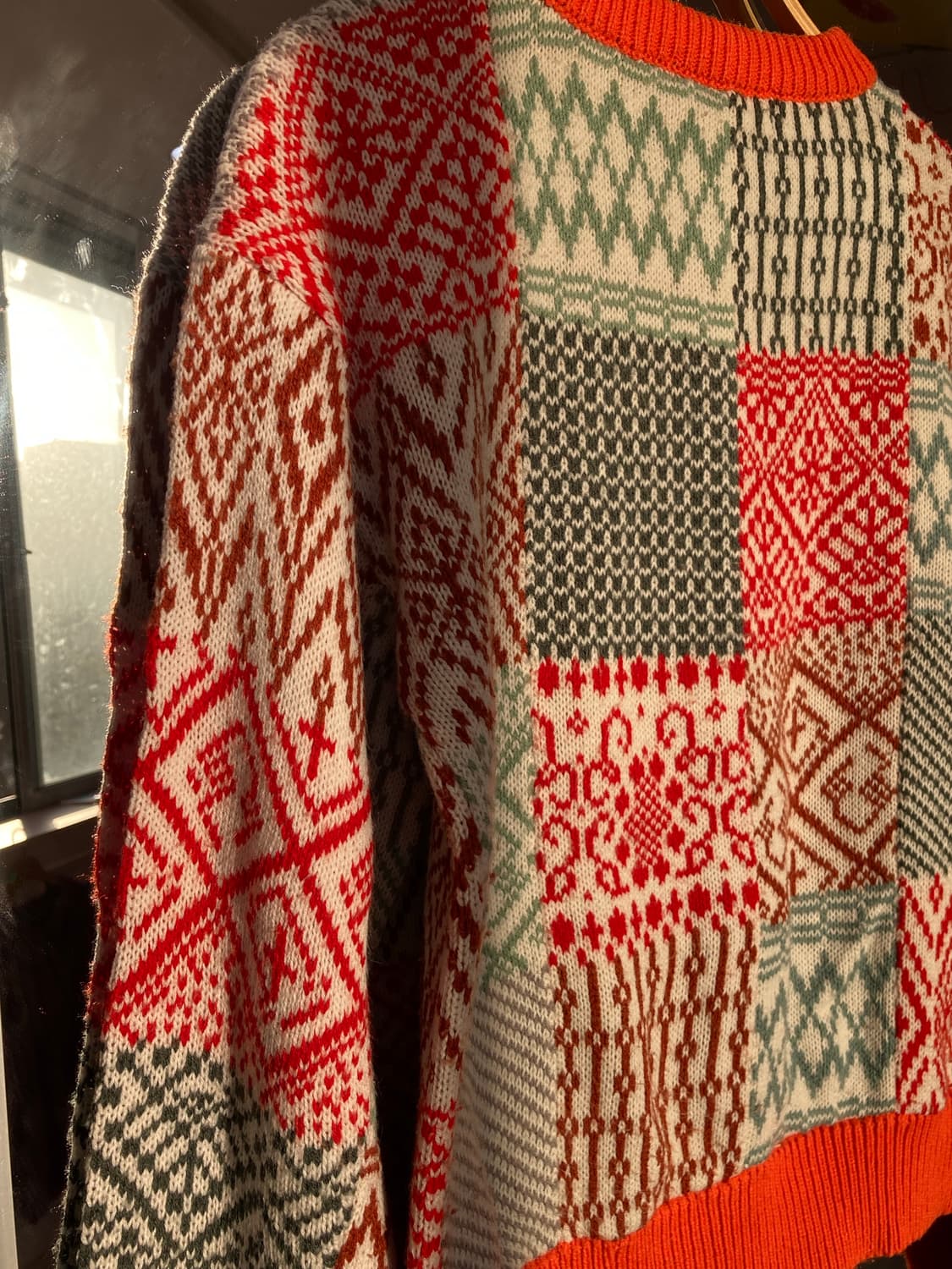 노르딕 오렌지 패턴 니트 상품이미지7