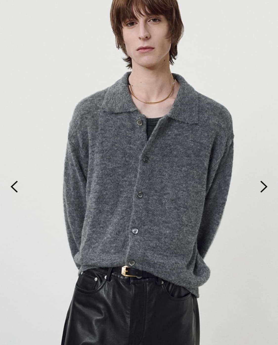 토니웩 알파카 카라가디건 그레이 Xl 상품이미지2