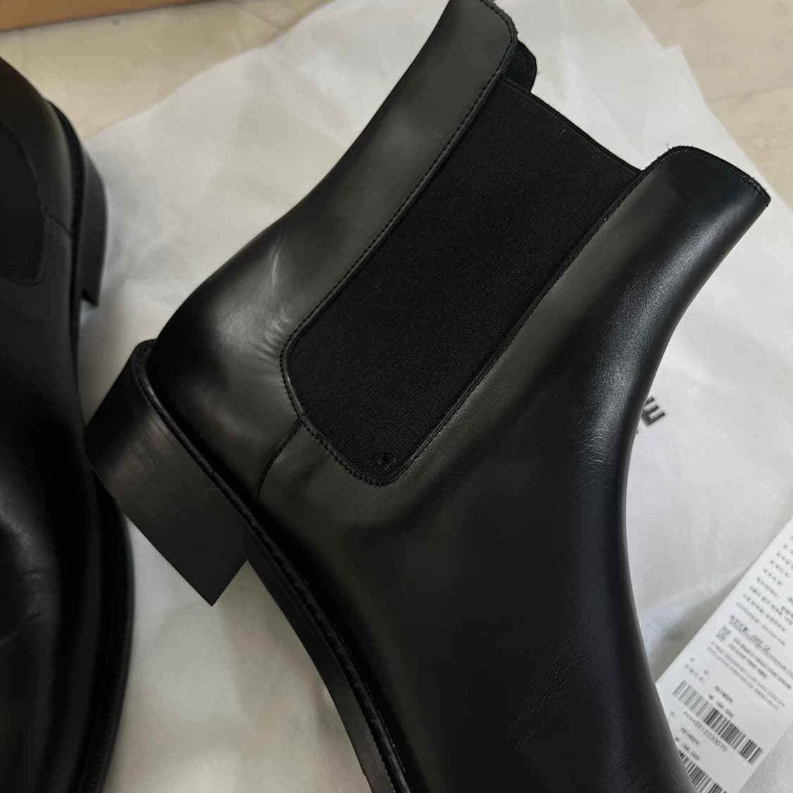 새상품(285) 로맨틱무브 셀렉션 스퀘어토 첼시부츠 블랙 상품이미지6