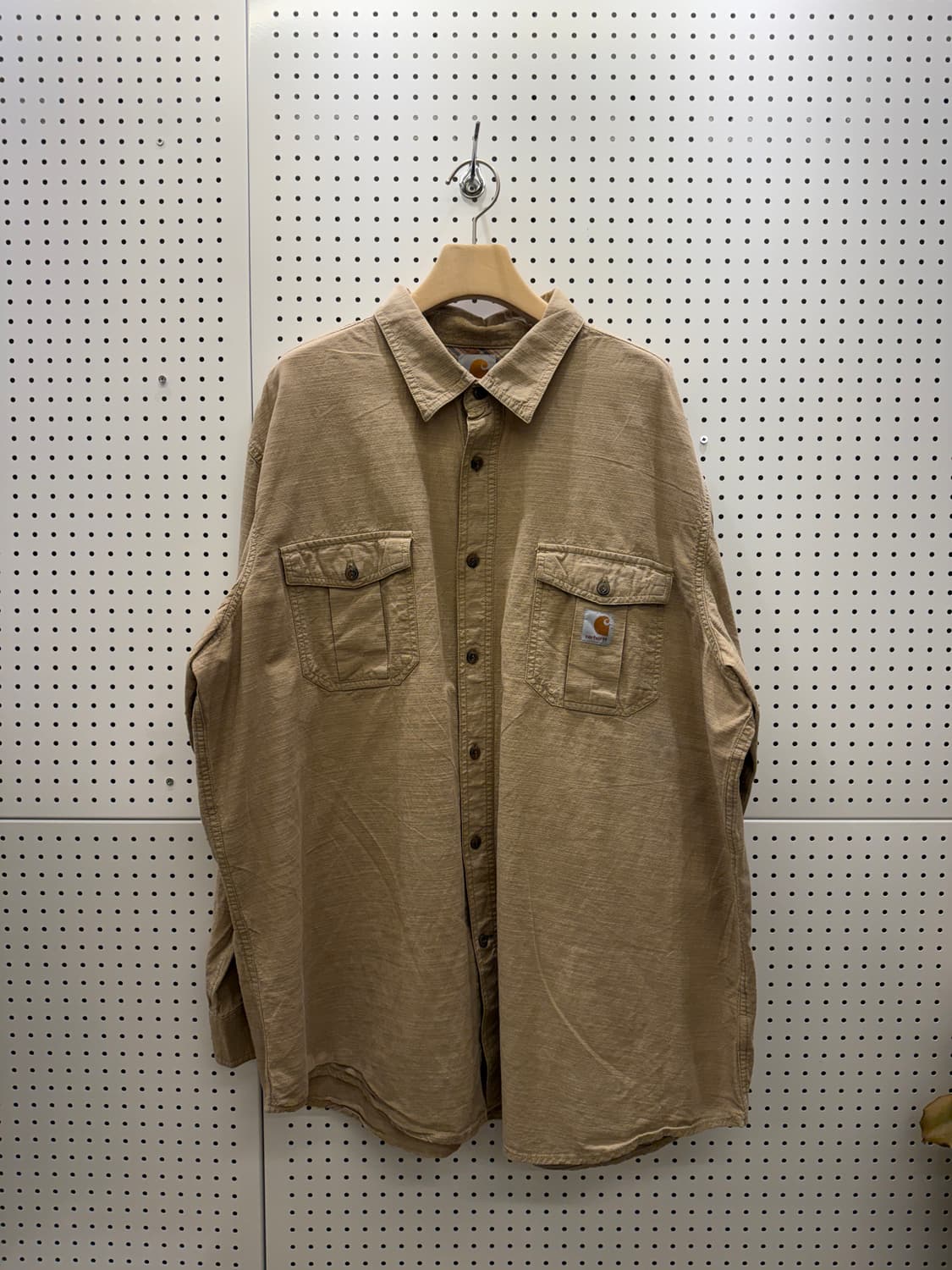 칼하트 박시핏 투포켓 워크 셔츠 브라운 U108 상품이미지2