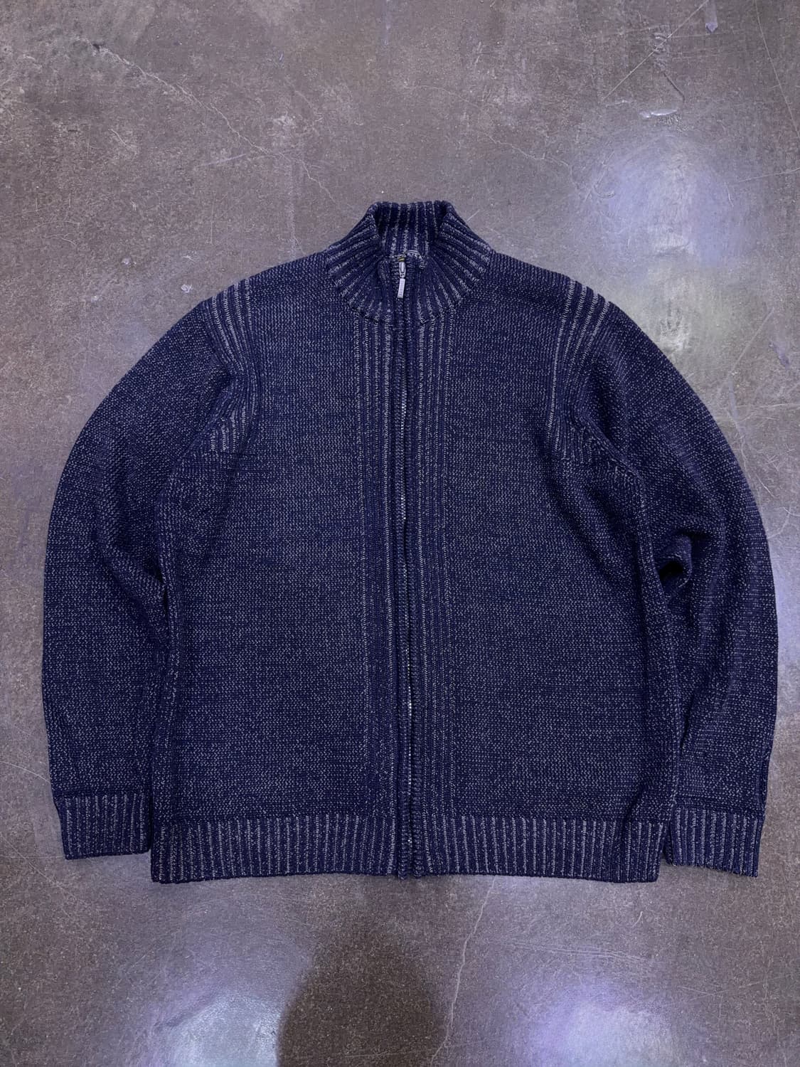 Barisal 바리살 니트 스웨터 하프넥 집업자켓 네이비 L 상품이미지1