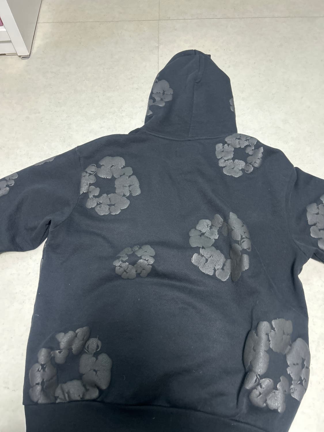 데님티어스 모노크롬 후드티 L 상품이미지3