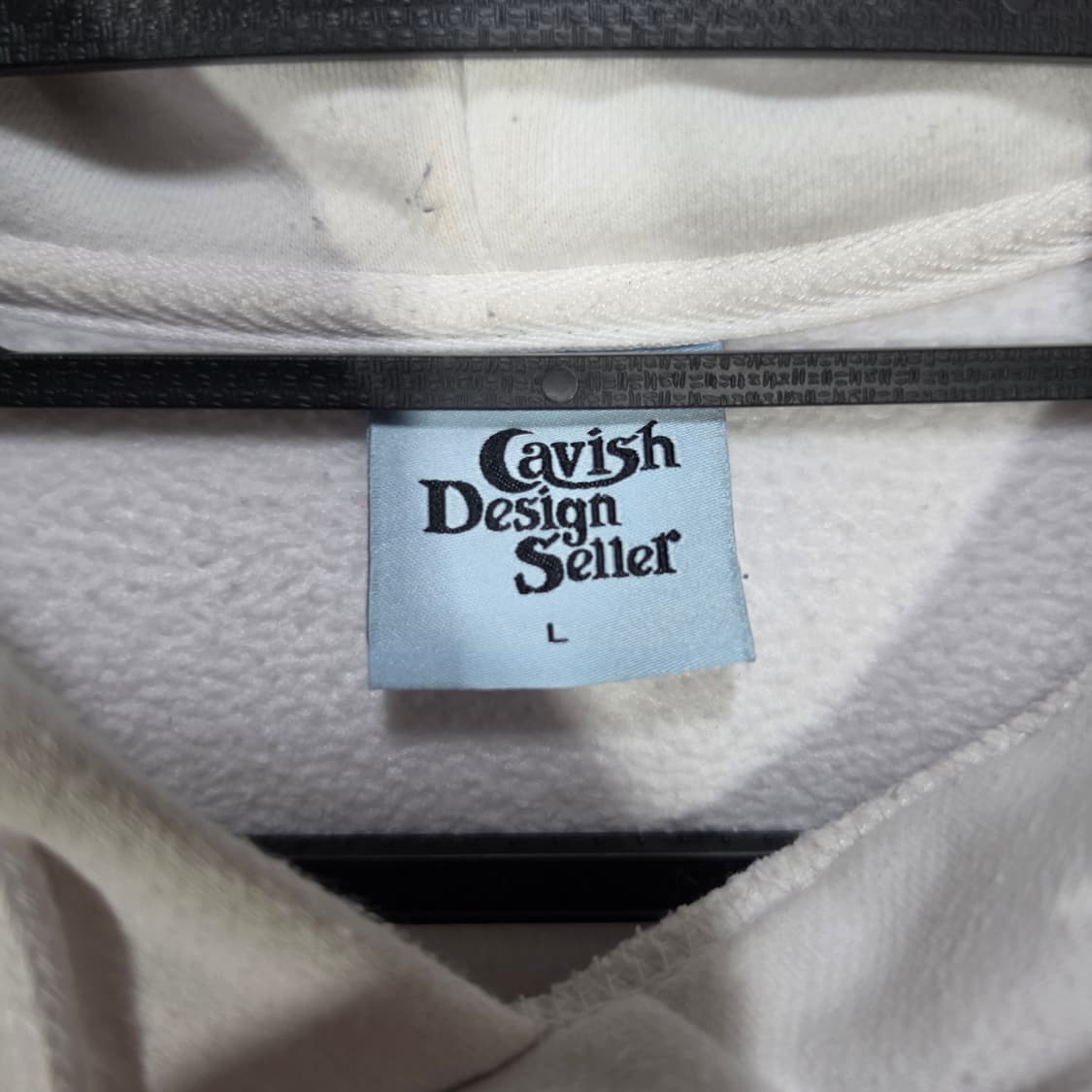 CAVISH 파워 엔진 흰색 후드티 상품이미지2