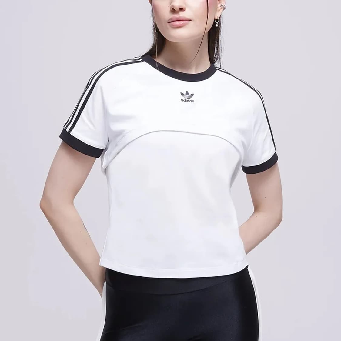 Adidas 아디다스 반팔 올웨이즈 투 인 원 3S 크롭 티셔츠  상품이미지1