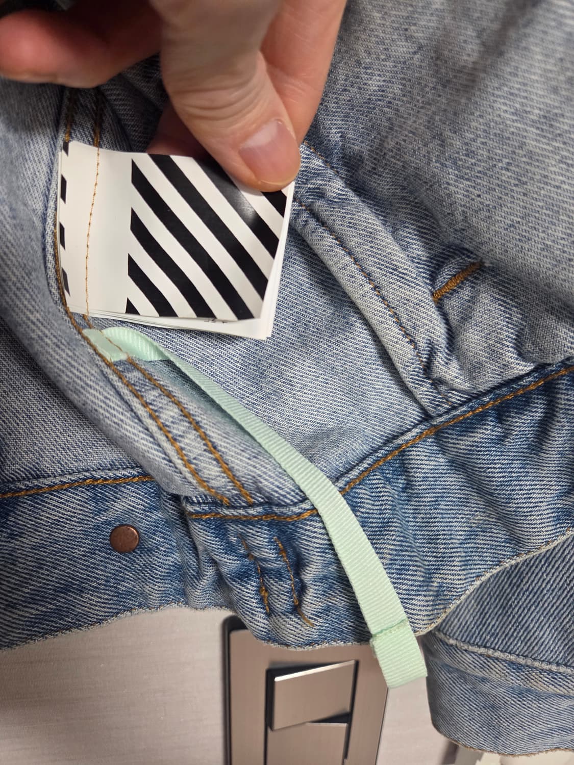 오프화이트 남성 데님 자켓 상품이미지6