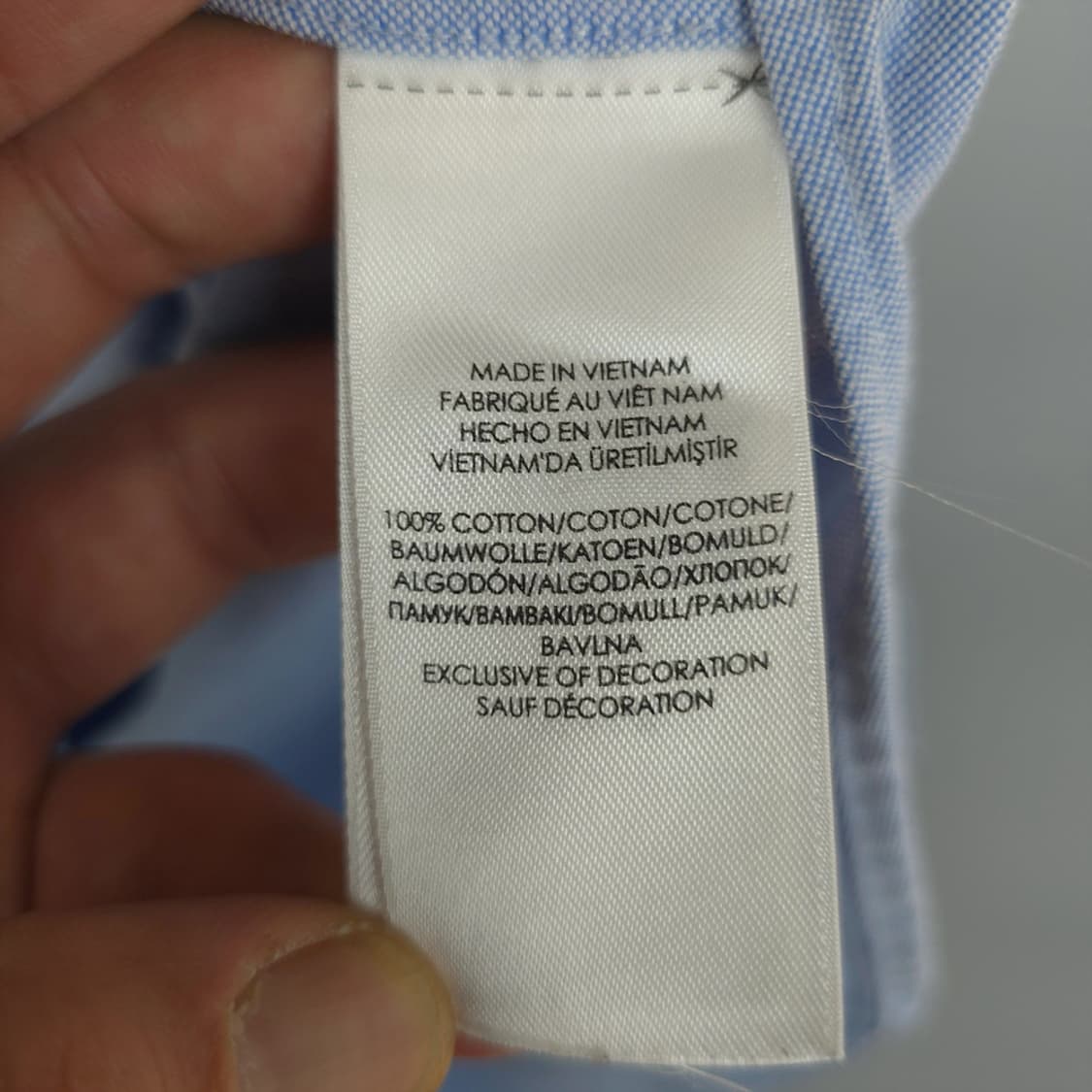 랄프로렌 RALPH LAUREN 클래식핏 옥스포드 셔츠 연블루 S 상품이미지9