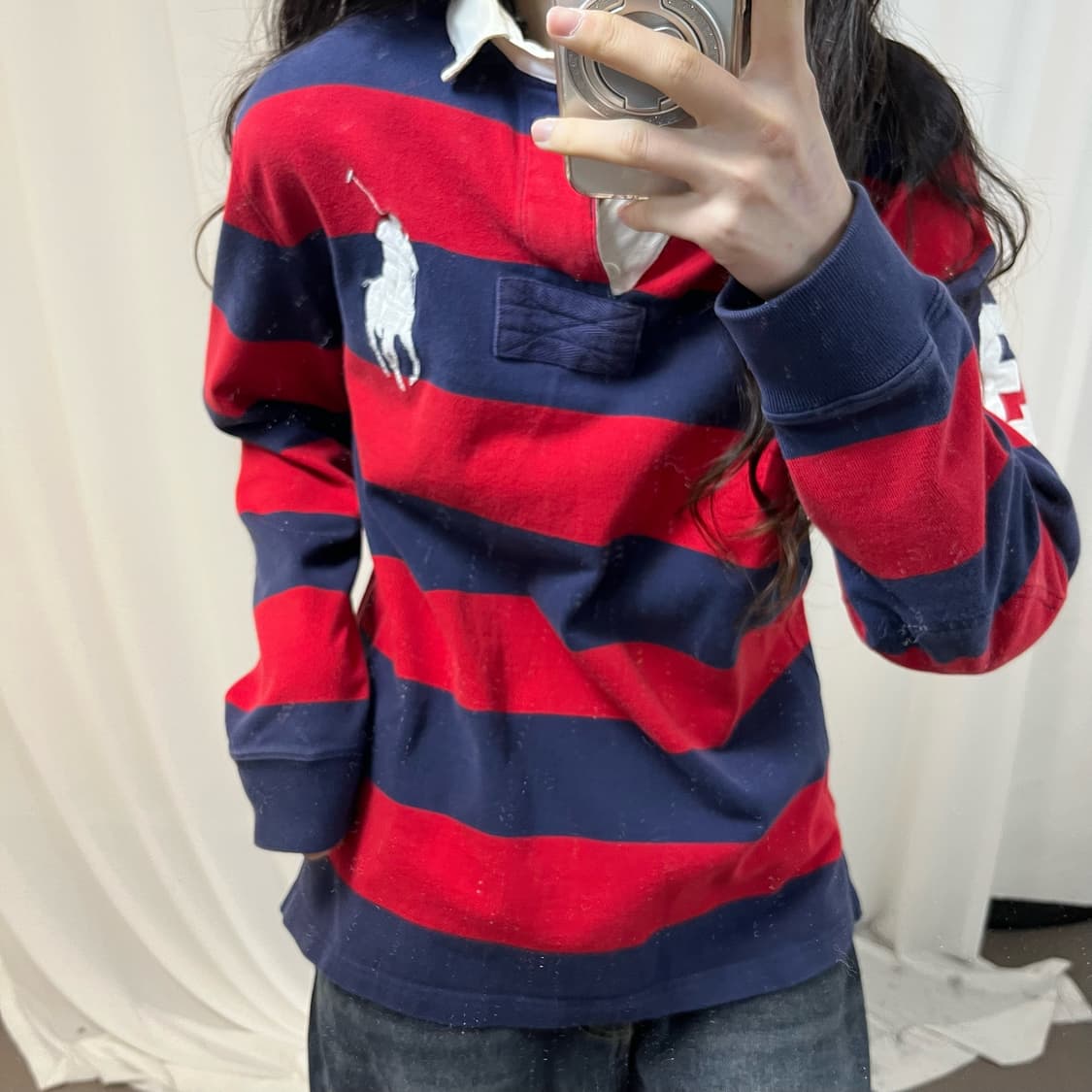 Polo Big Pony Stripe Rugby Tee  상품이미지3