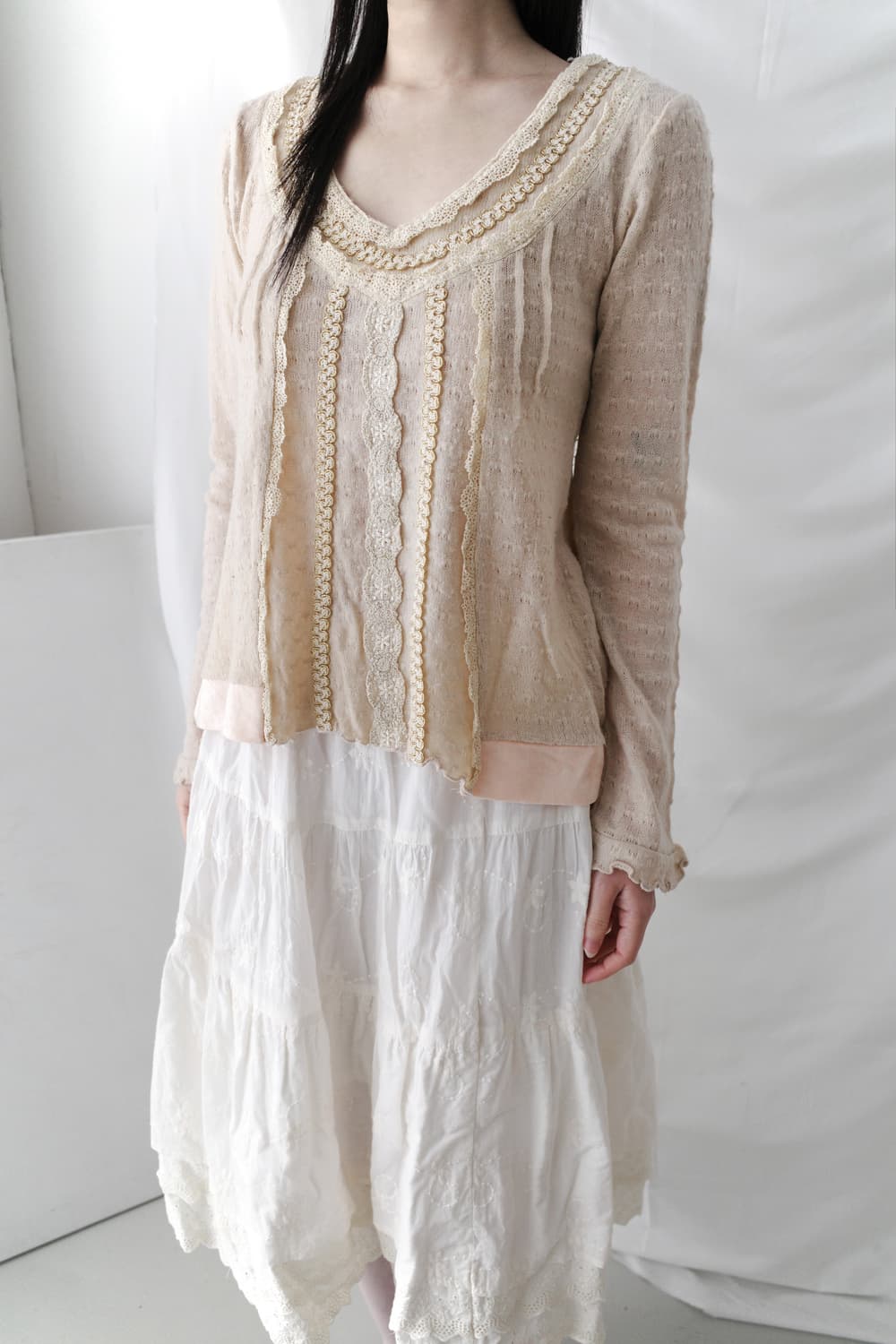 axes femme) lace knit T 상품이미지5