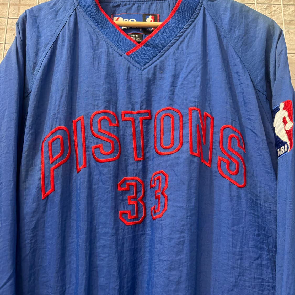 프로 플레이어 X NBA 90s 올드스쿨 디트로이트 피스톤즈 웜업 M 상품이미지5