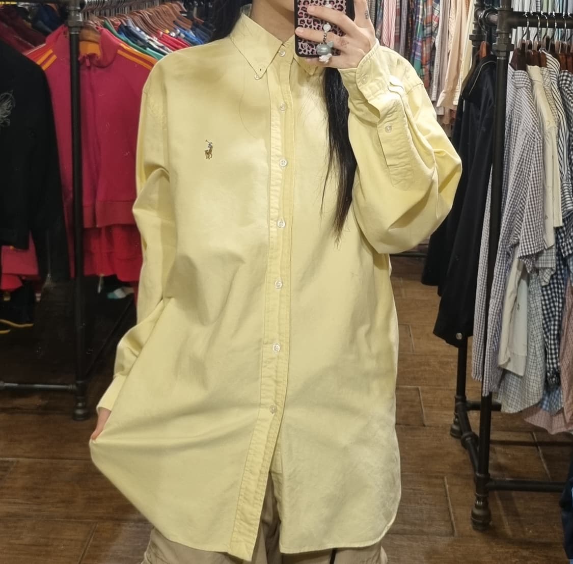 [Hi] polo 폴로 긴팔 셔츠 옐로우 상품이미지1