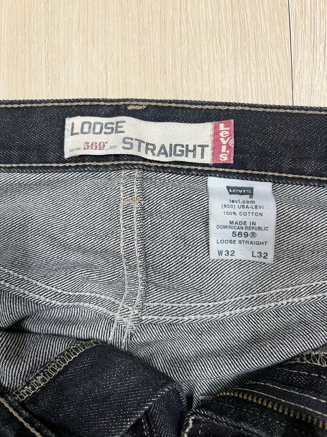 [32x32] 리바이스 569 흑청데님 팬츠 상품이미지3