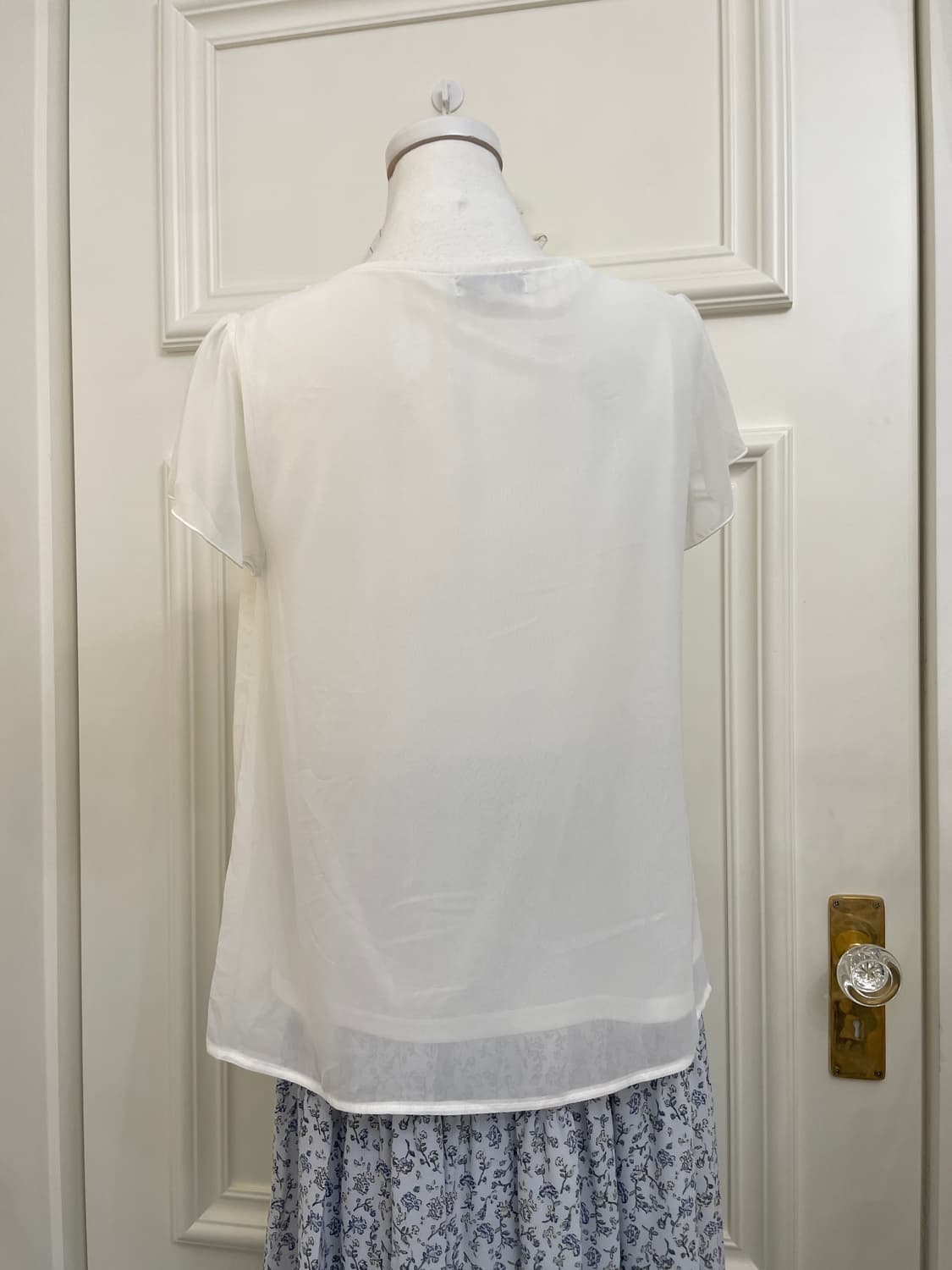 white inner lace cubic point blouse 상품이미지5