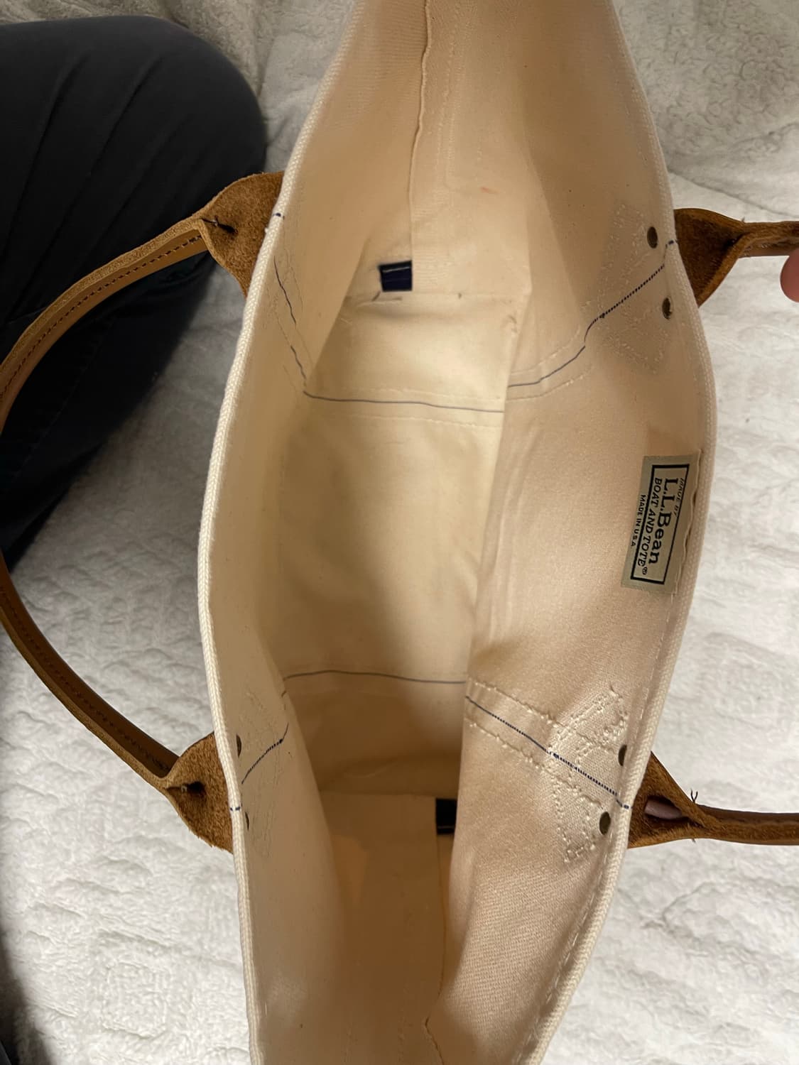 엘엘빈(LL.Bean) 보트앤토트백 미디엄 가죽핸들 made in USA 상품이미지5