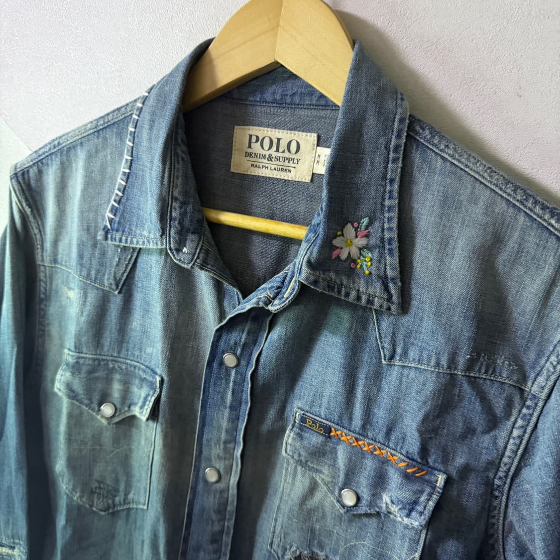 폴로 랄프로렌 데님앤서플라이 웨스턴 투포켓 셔츠 M(100정도) 상품이미지1