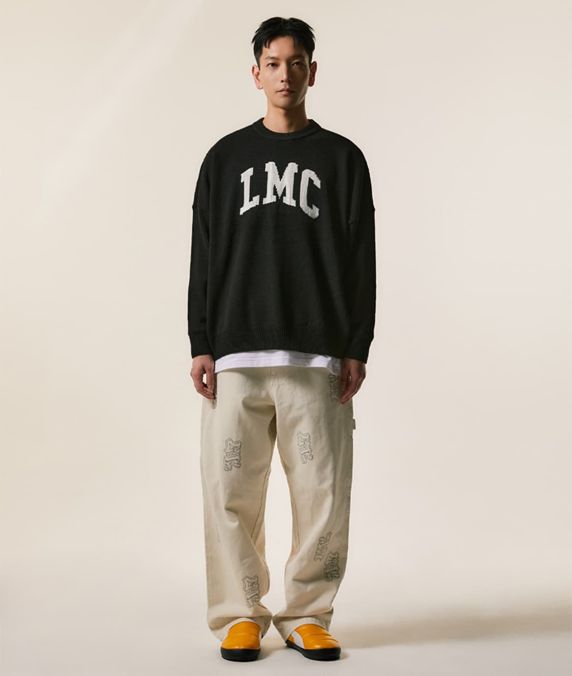 L) LMC 로고 니트 스웨터 카키 상품이미지9