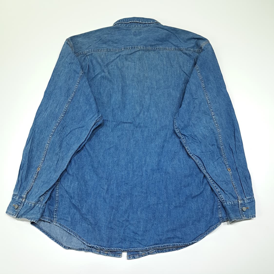 CL339 XL 캘빈클라인 90s 홍콩판 데님 미디엄블루 셔츠 남방 상품이미지7