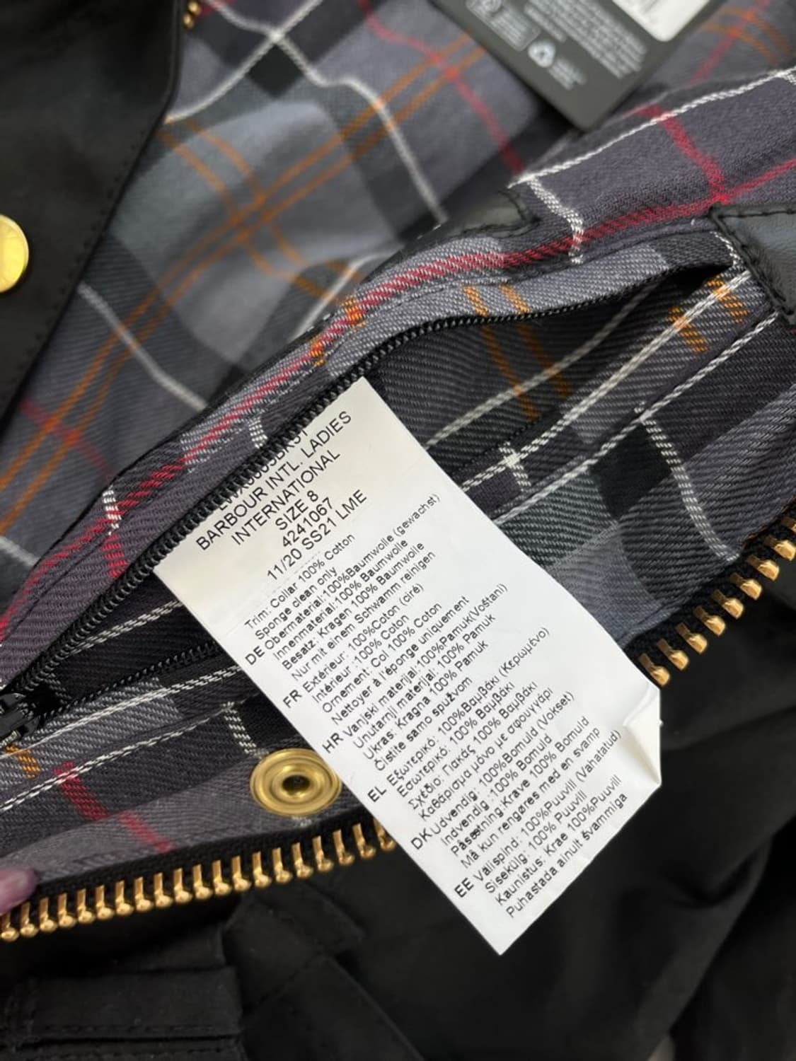 새제품/바버 인터내셔널 왁스 자켓/#3452 상품이미지5