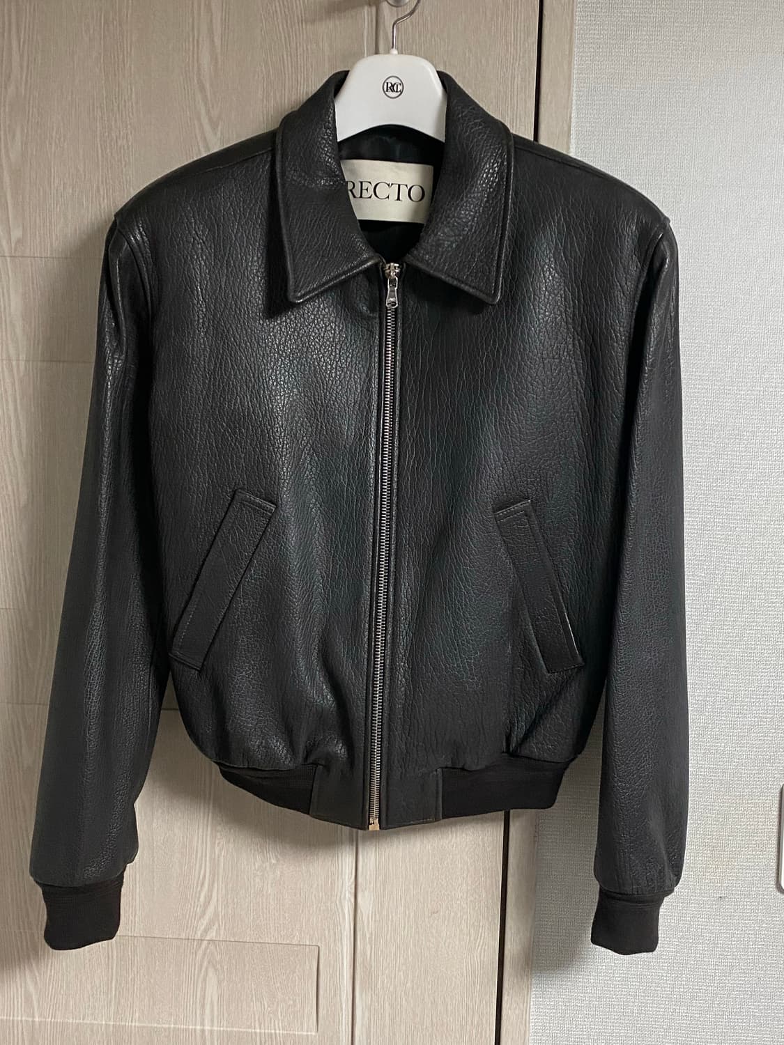 렉토 벤 슈렁큰 램 레더 자켓 s 팝니다 상품이미지2
