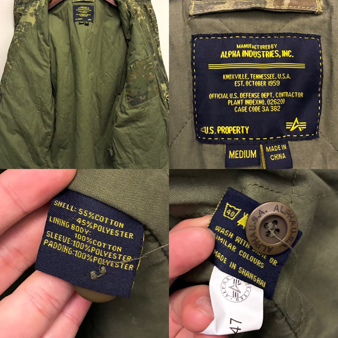 (M/105)알파인더스트리 독일군 플렉탄 카모 m65 모드 필드자켓 야상 상품이미지10