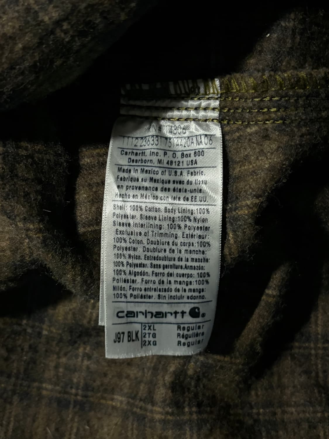 칼하트 디트로이트 J97 BLK XXL/R 상품이미지8