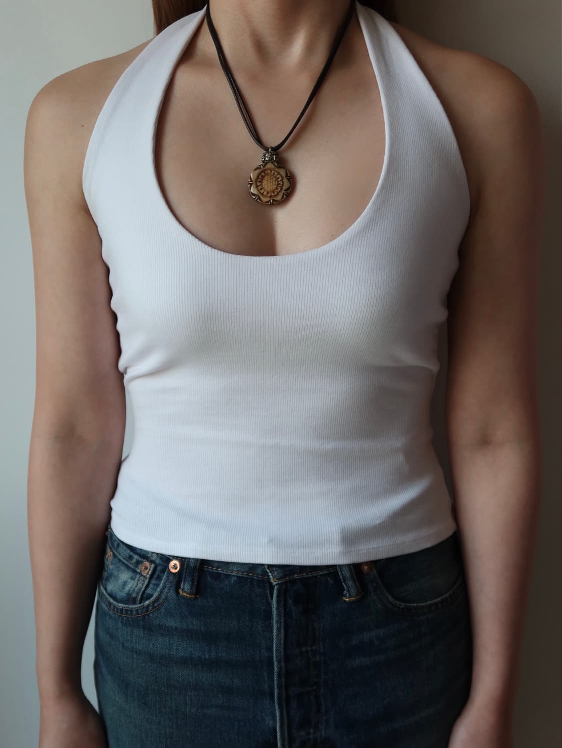 carved flower necklace 상품이미지2