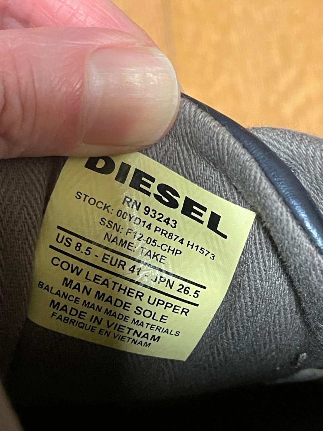 디젤 Diesel 가죽 스니커즈 흰색 화이트 265 상품이미지2