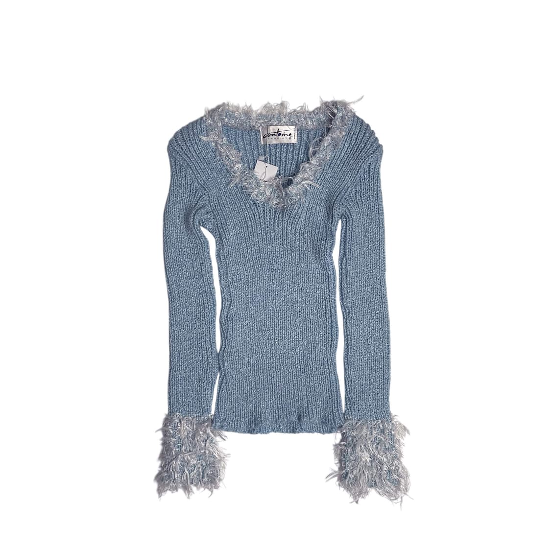 Antoine 화이트 퍼 포인트 니트 (france made)    상품이미지1