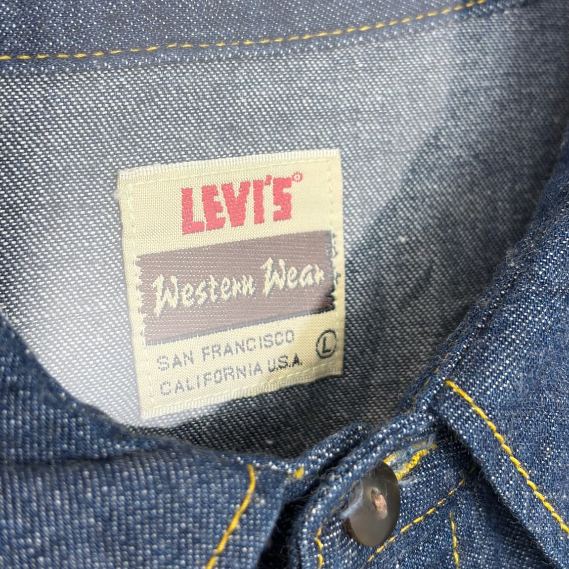 90s 리바이스 lvc 데님 웨스턴 셔츠 상품이미지3