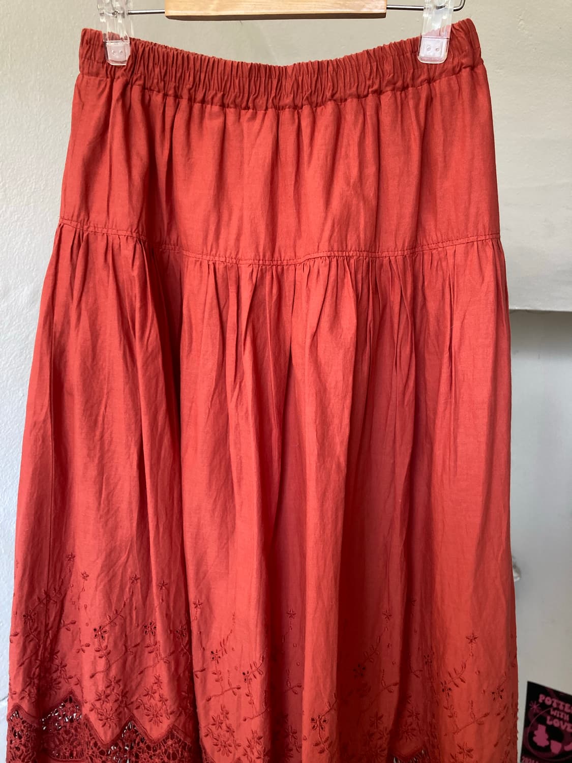 브릭 펀칭 모리걸 미디 스커트 상품이미지3