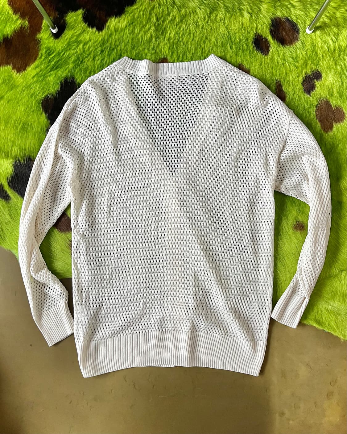 Terawear Emu White Mesh Knit Cardigan 상품이미지9