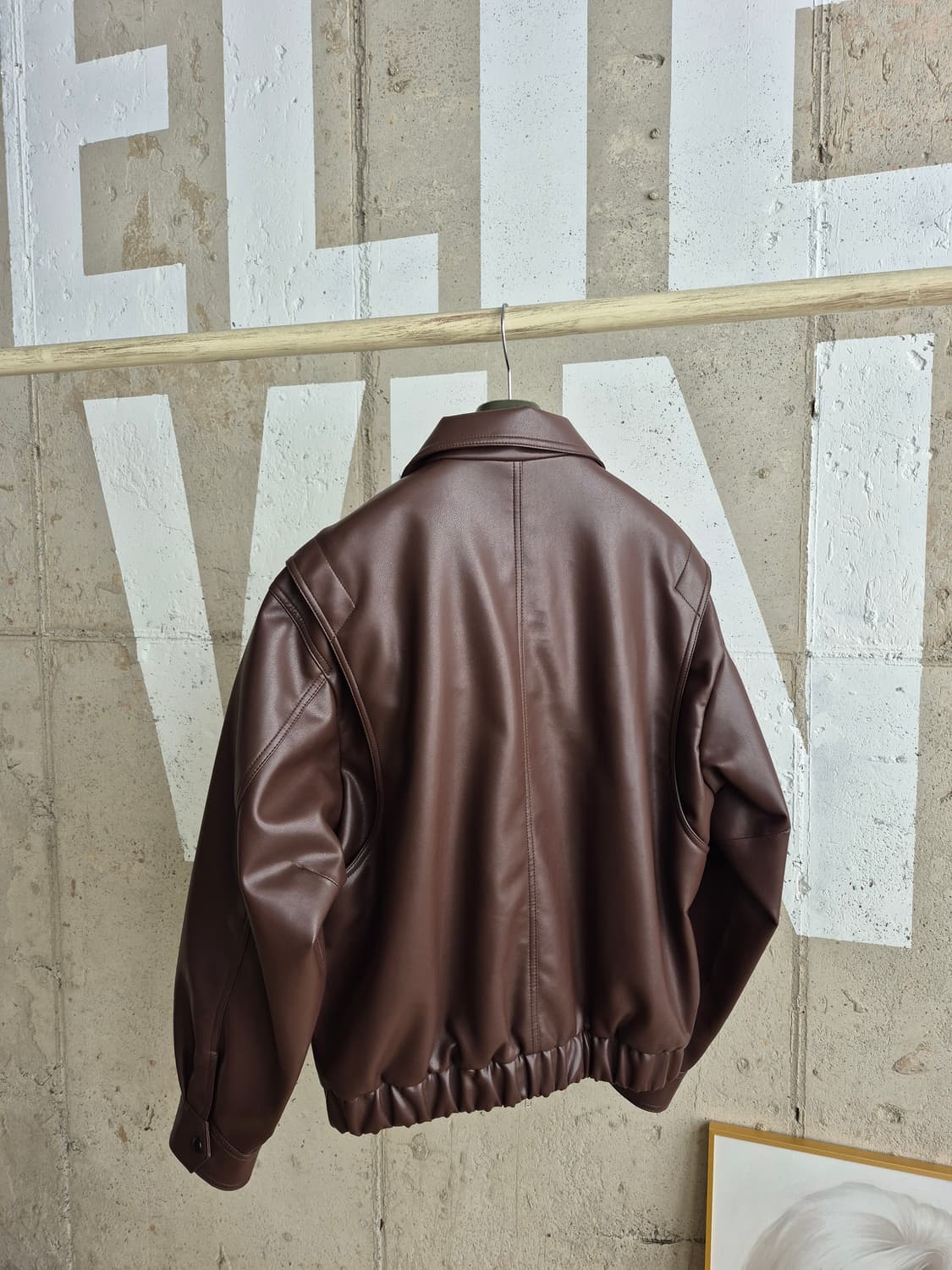 도프제이슨  심플한 레더 자켓XL 상품이미지5