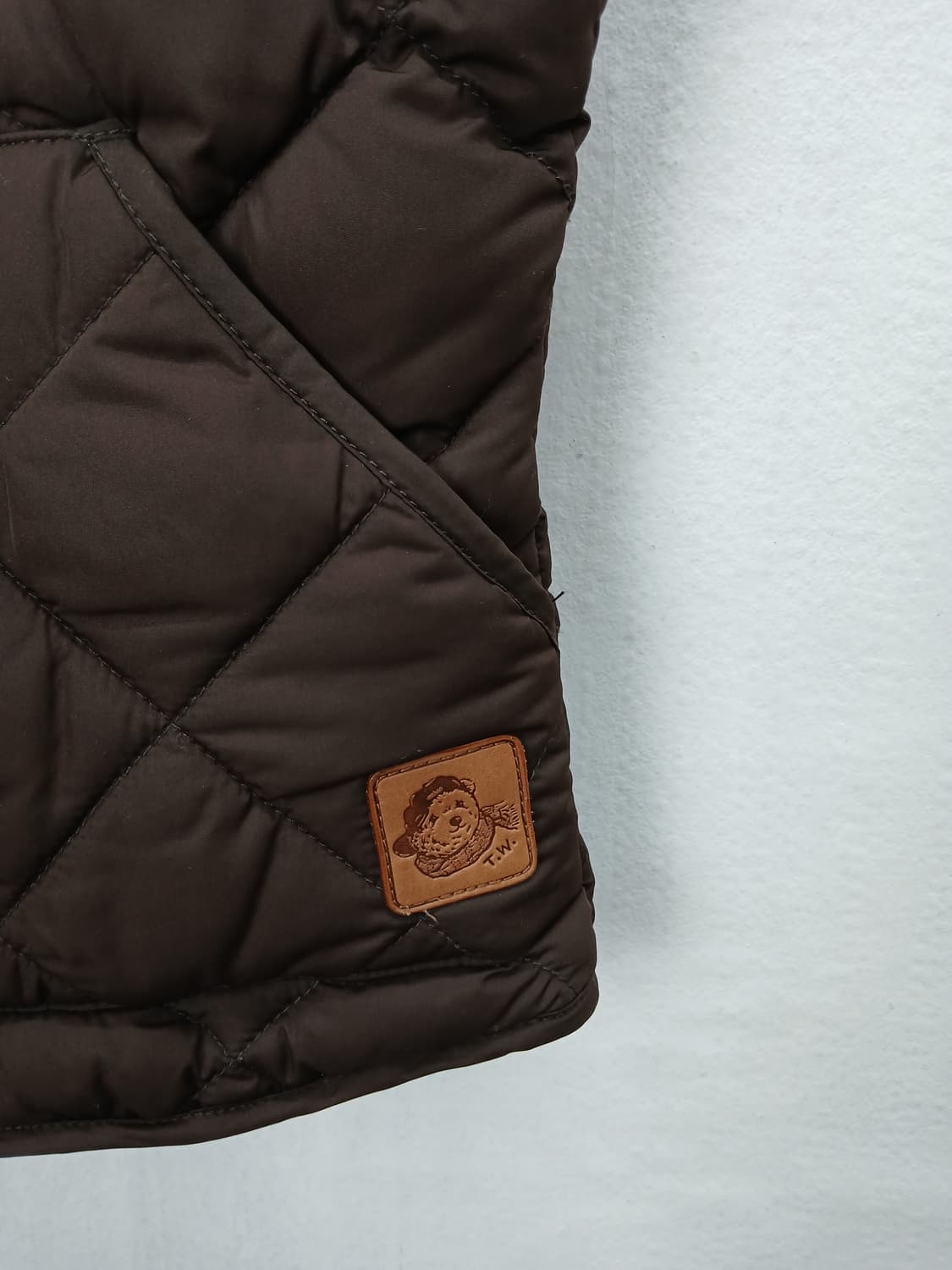티니위니 퀼팅 조끼 브라운 90 S 상품이미지3