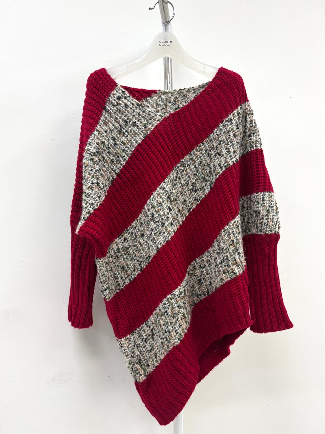 빈티지 레드 니트 스웨터 상품이미지4