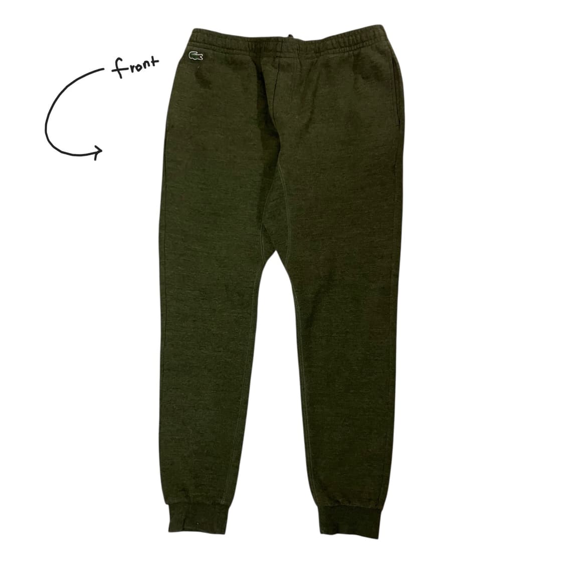 라코스테 카키 조거 팬츠 L 상품이미지4