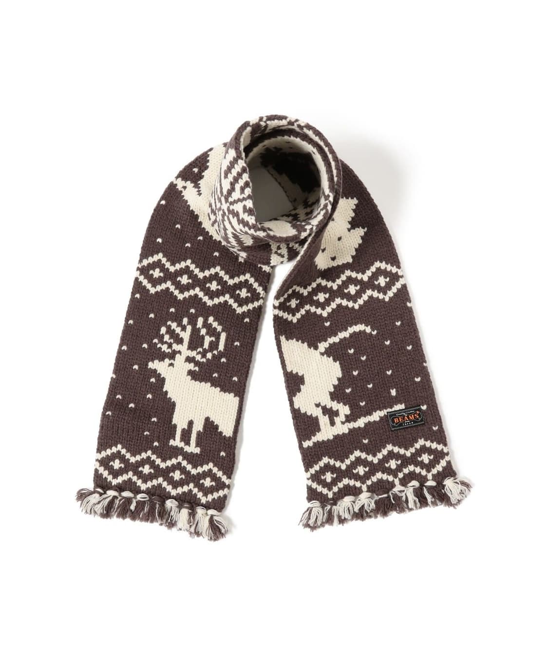 [OS] 빔즈 플러스 노르딕 패턴 자카드 머플러 상품이미지8