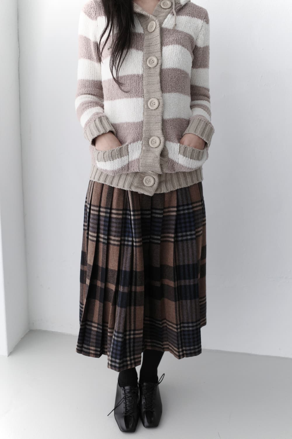 check wrap skirt 상품이미지5