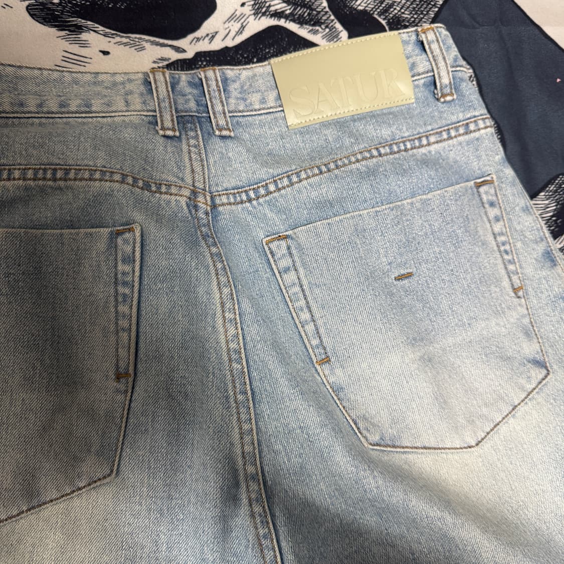 satur 새터 와이드데님 팬츠 M사이즈  상품이미지5