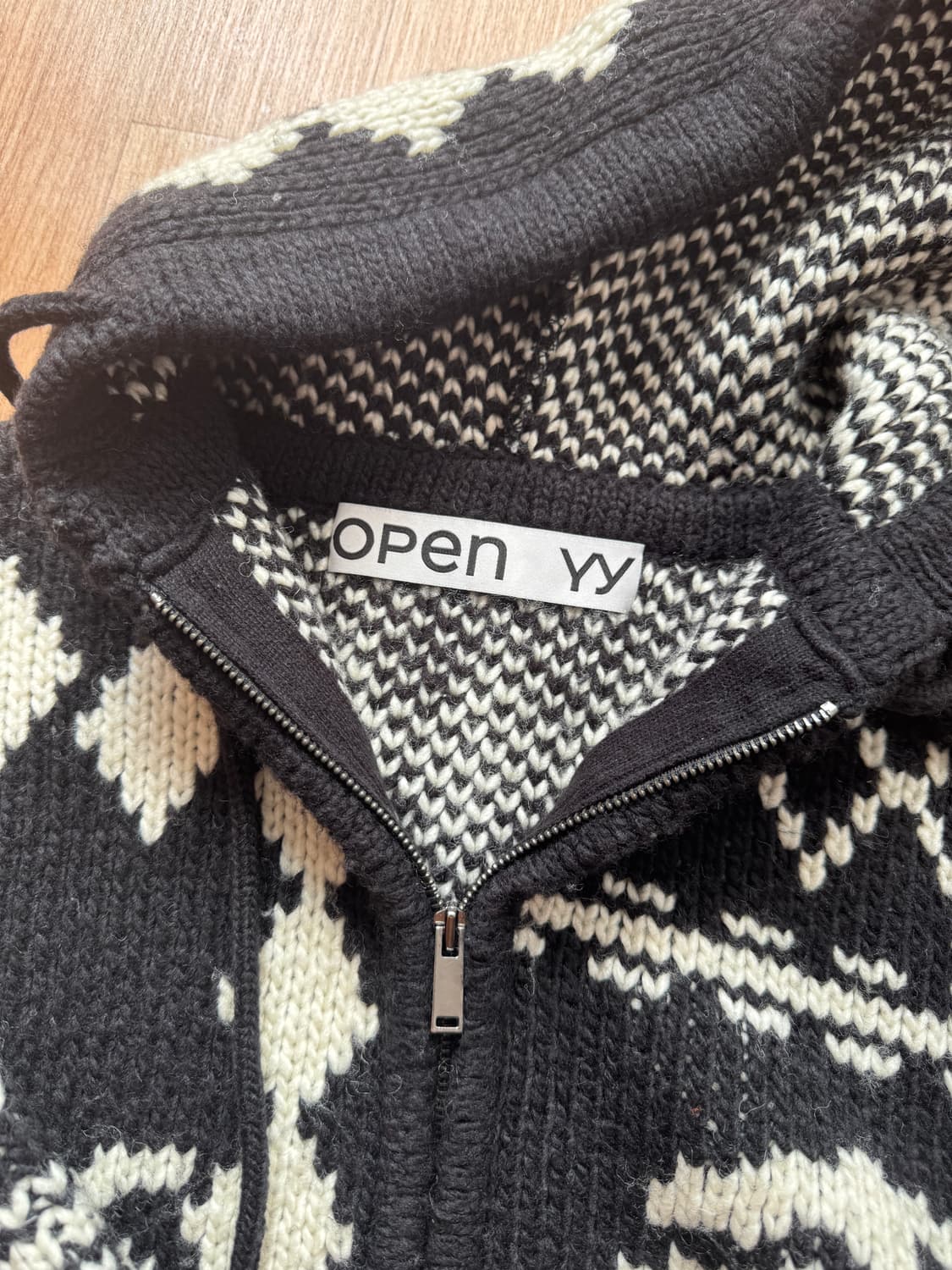 OPEN YY JACQUARD KNIT JACKET 상품이미지3