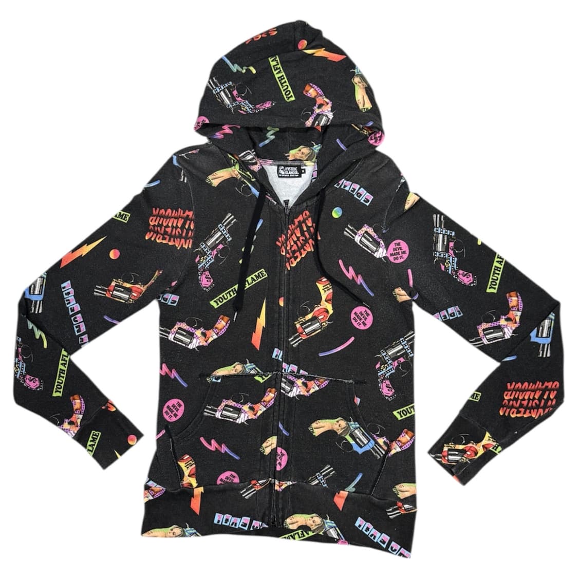 히스테릭 글래머 총 무늬 패턴 후드 집업 자켓 상품이미지1