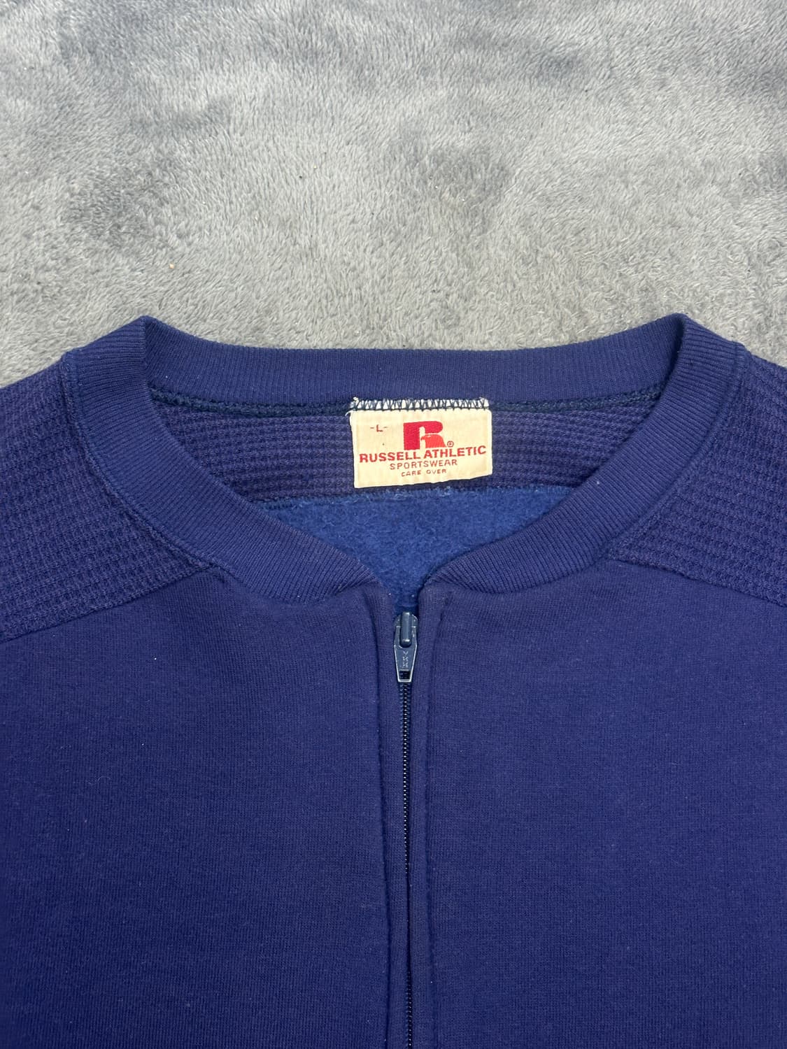 70s 러셀 써멀 스웻셔츠 집업 L 상품이미지3