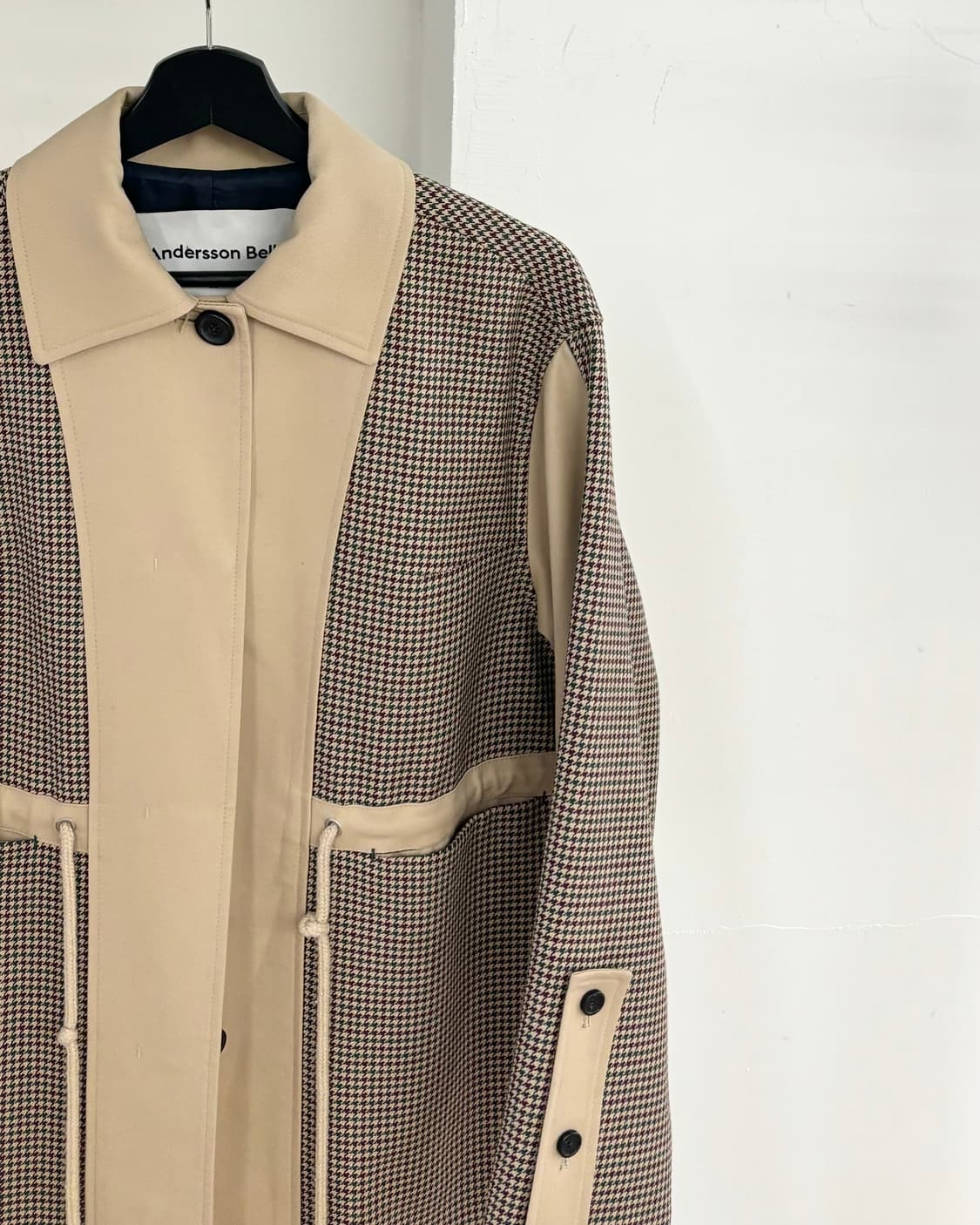 앤더슨 벨 체크 콘트라스트 우스티드 트렌치 코트 상품이미지4
