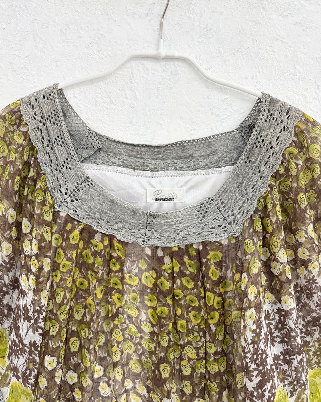 moss garden vintage floral sheer blouse 상품이미지7