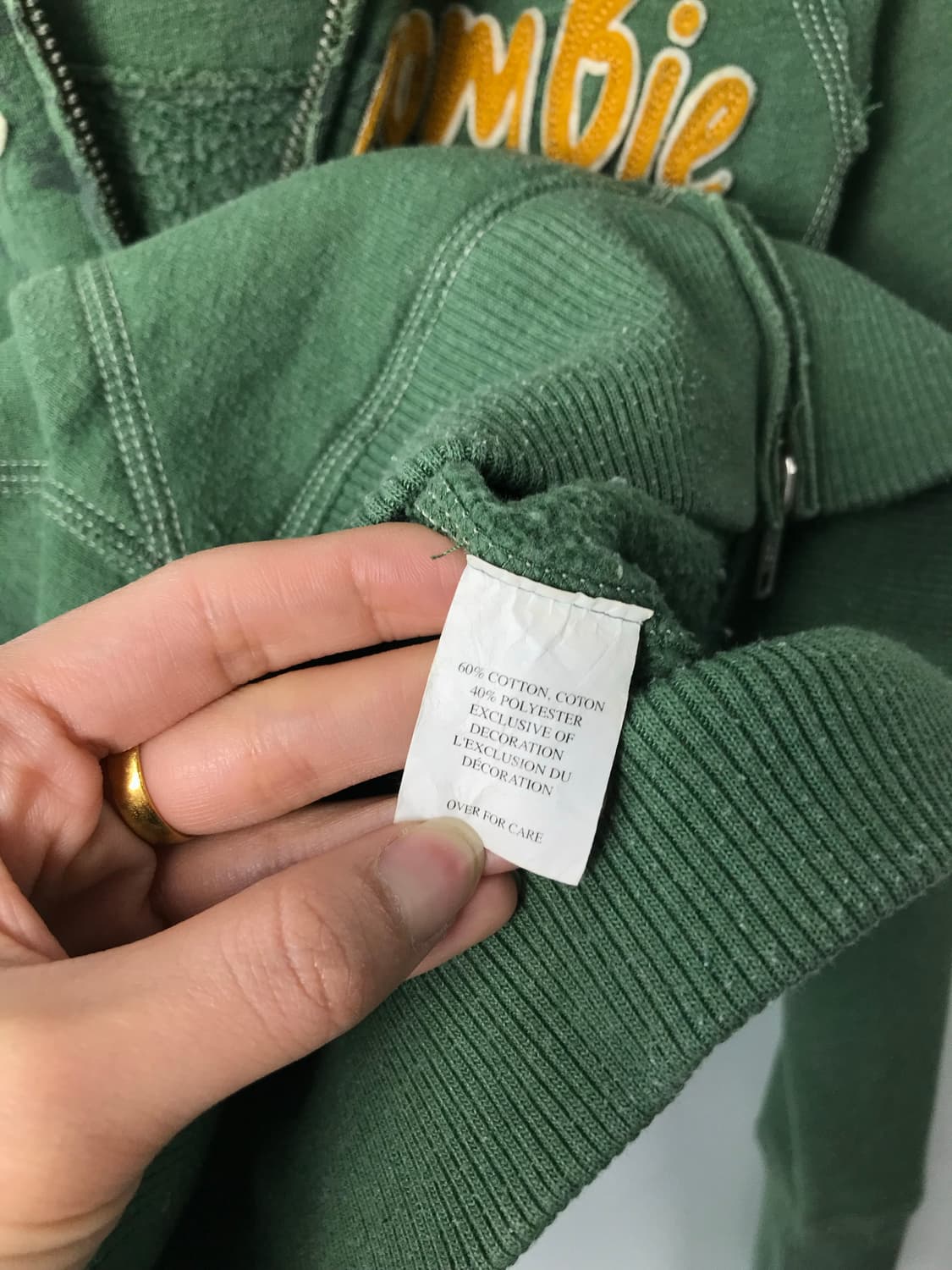 아베크롬비 y2k 와투케 그린 딱붙 후드집업 상품이미지6