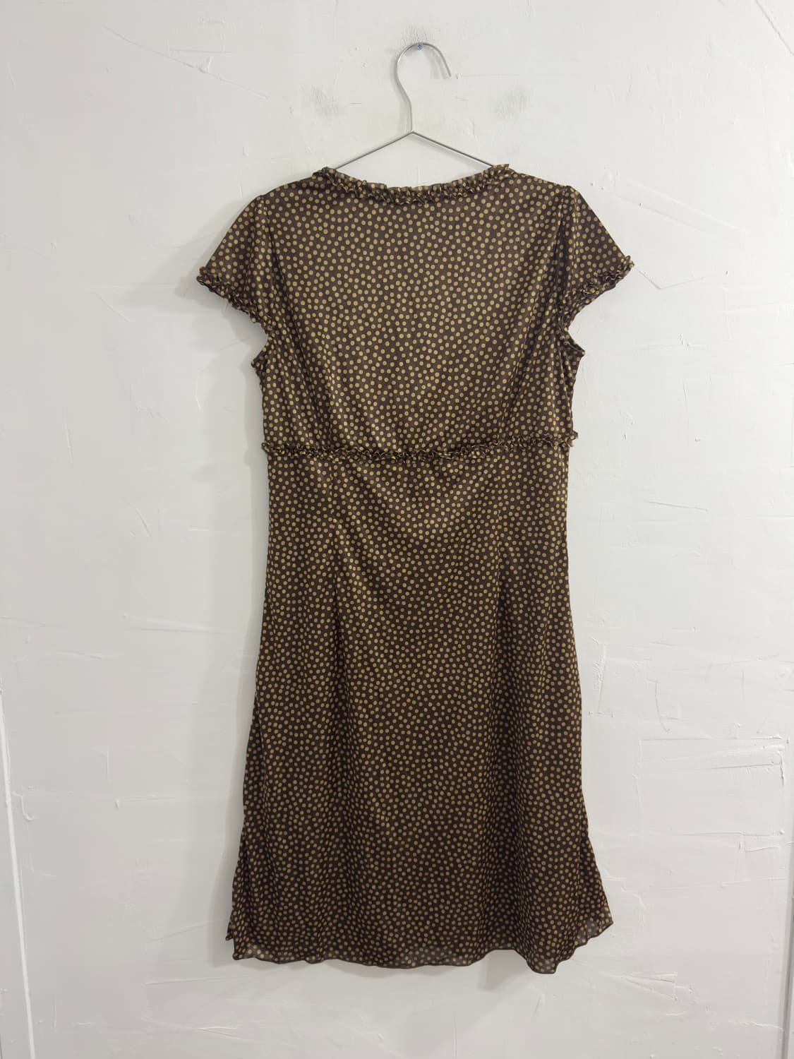 dot brown&gold dress 상품이미지3