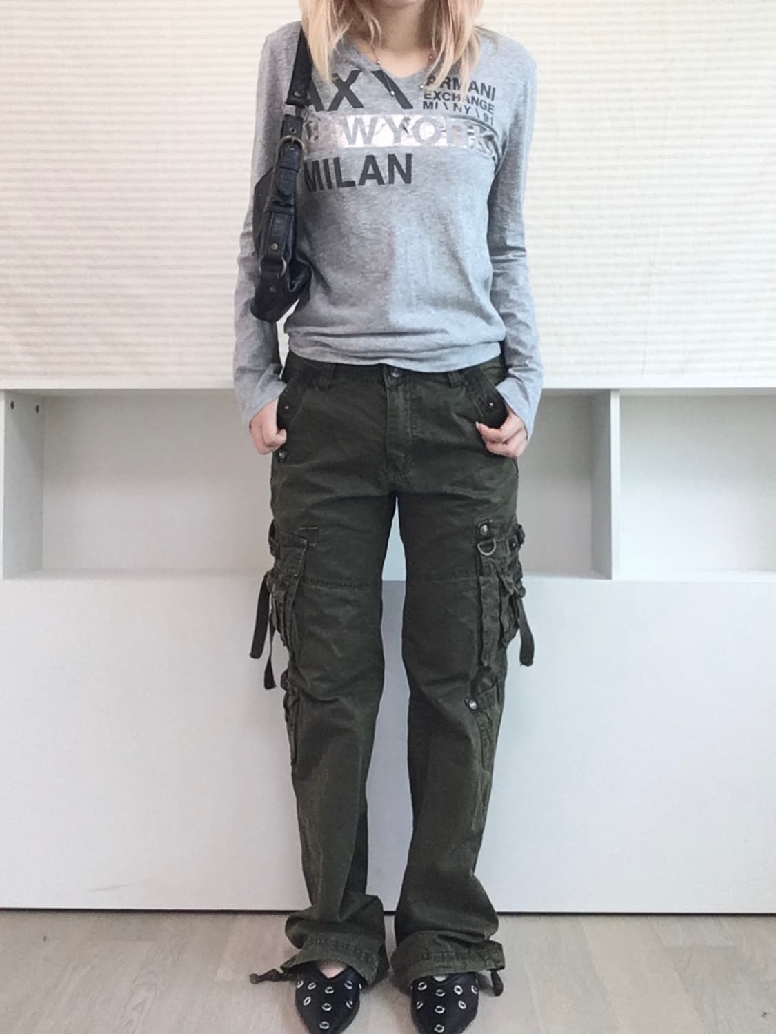 jpn vintage y2k khaki cargo pocket pants 상품이미지6